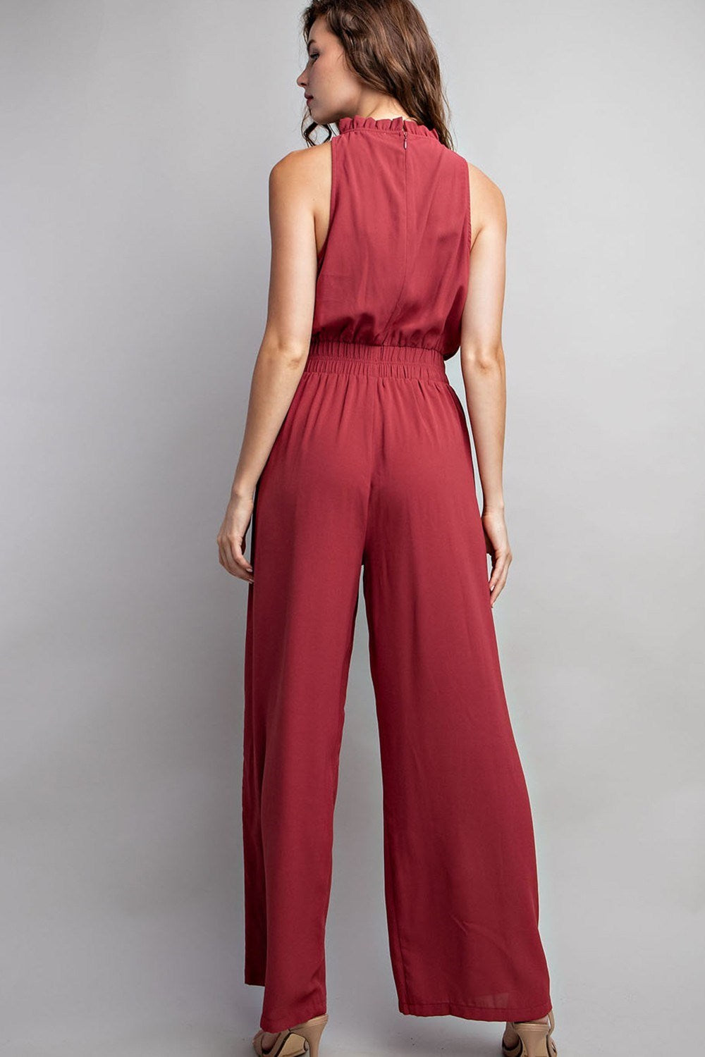 Halter Mock Neck Jumpsuit