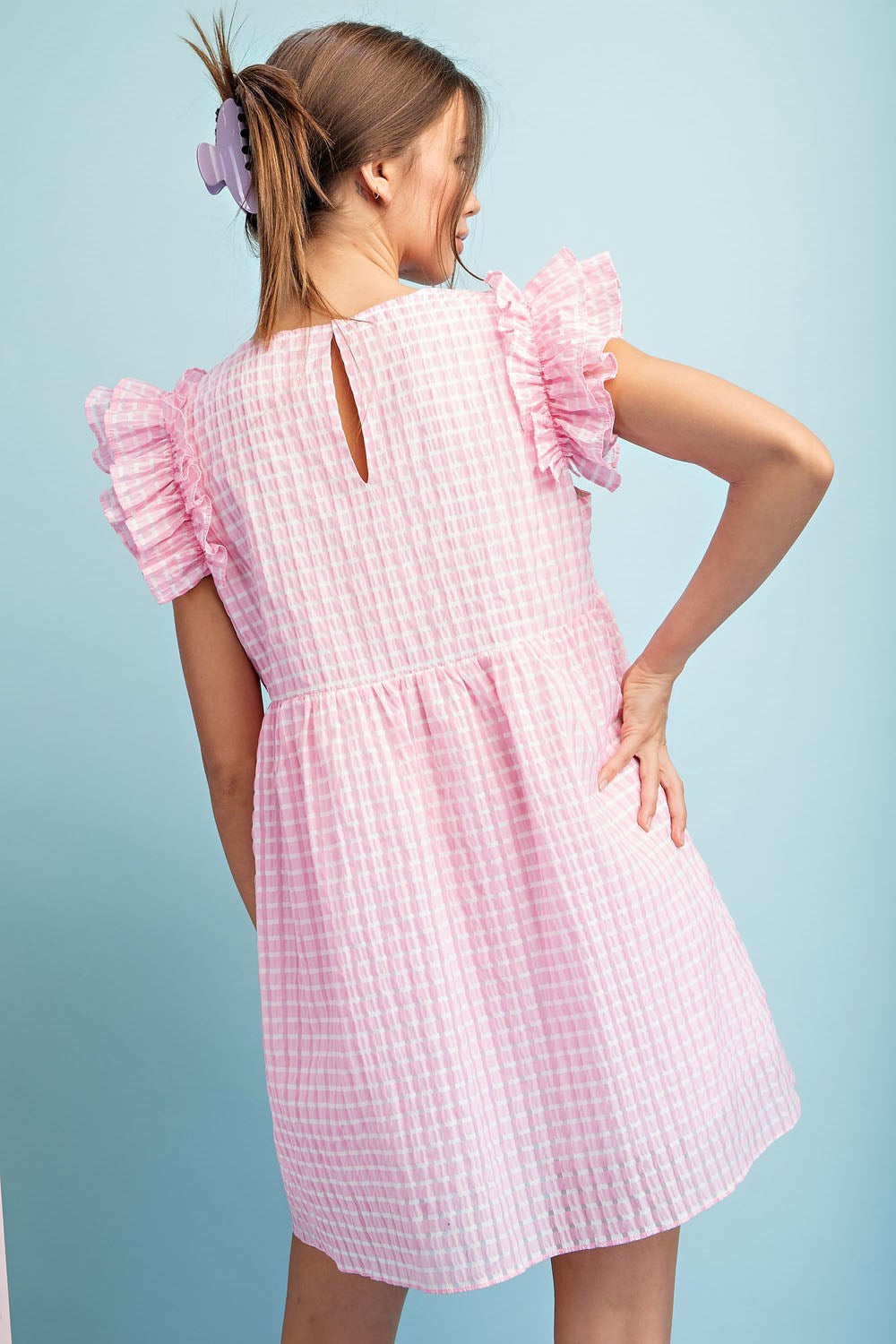 Pink Checked Dress