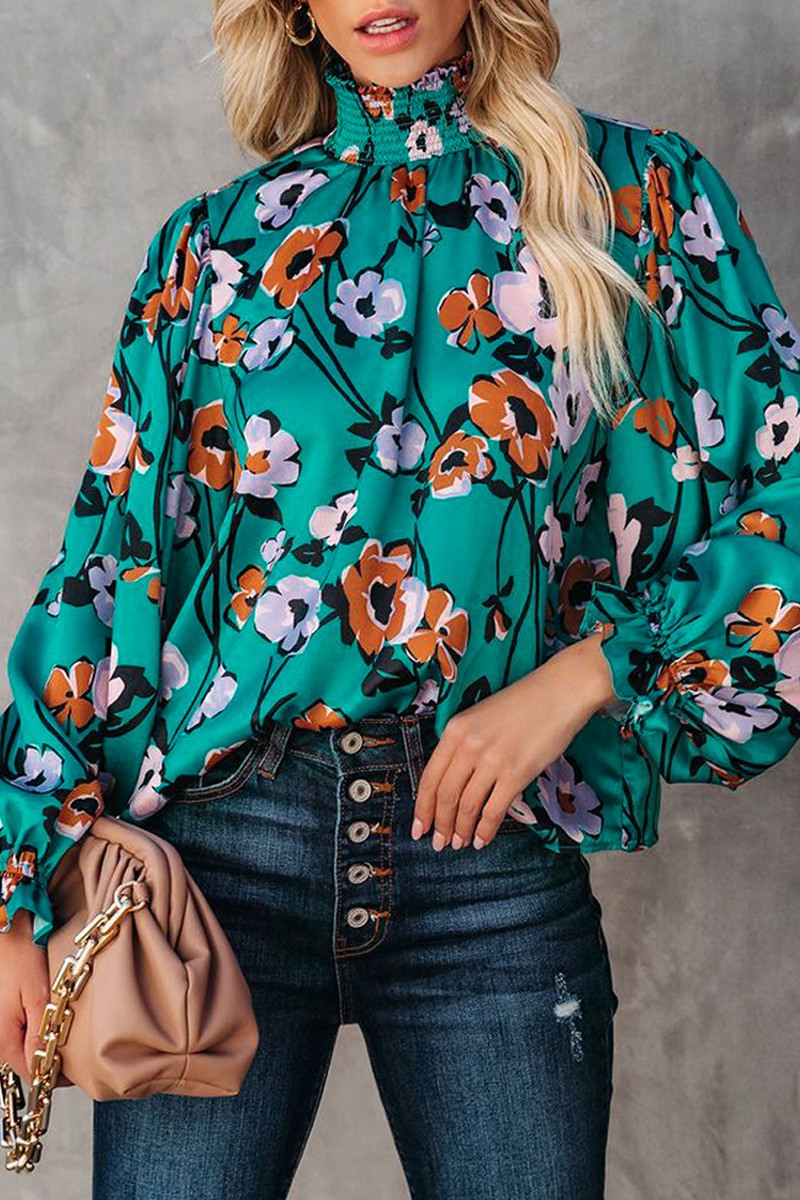 Long Sleeve Floral Blouse