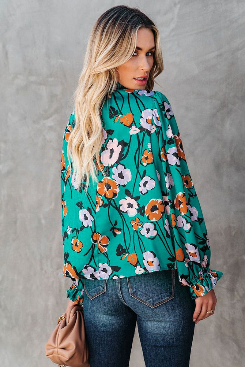 Long Sleeve Floral Blouse