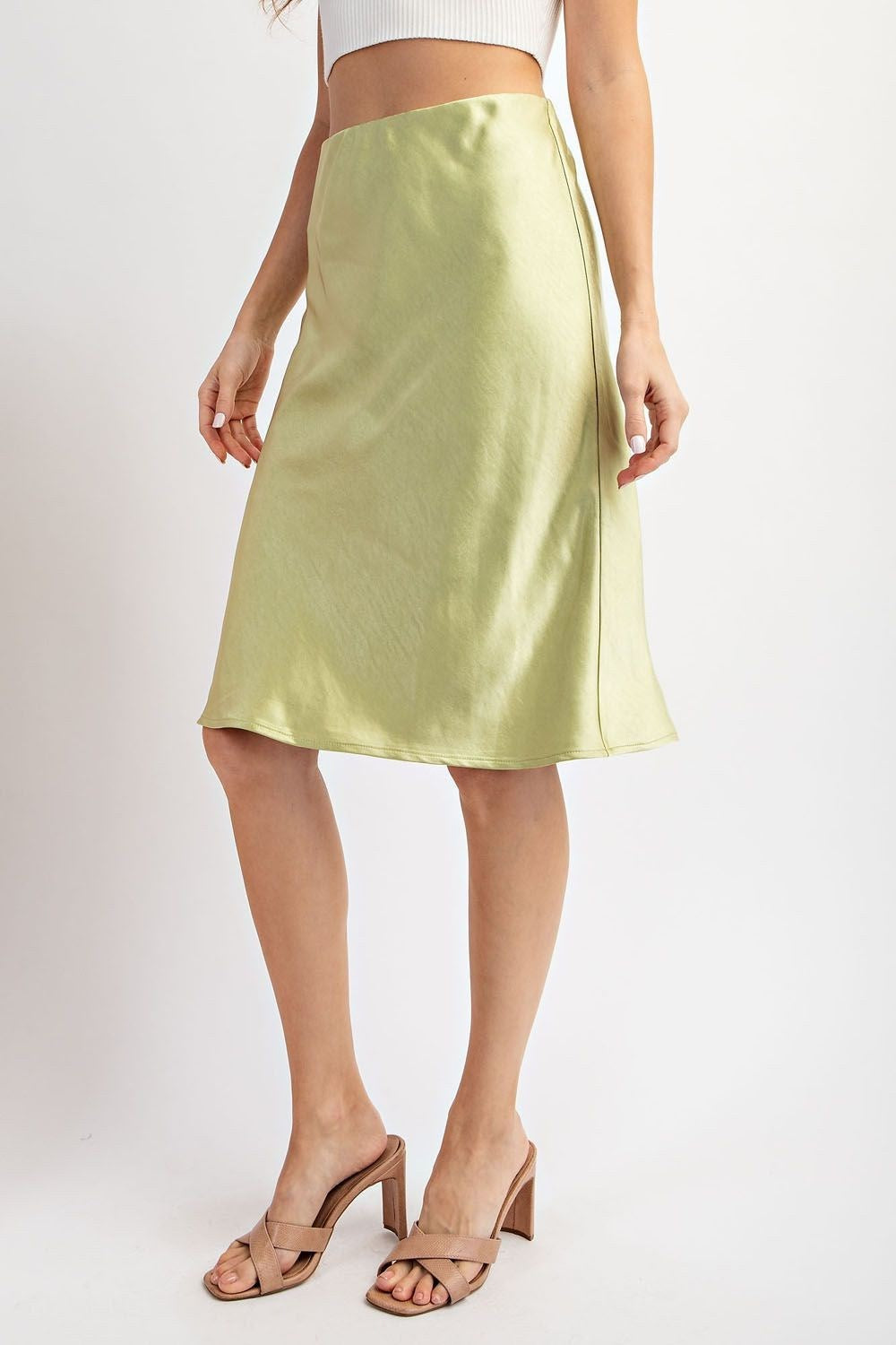 Satin Midi Skirt