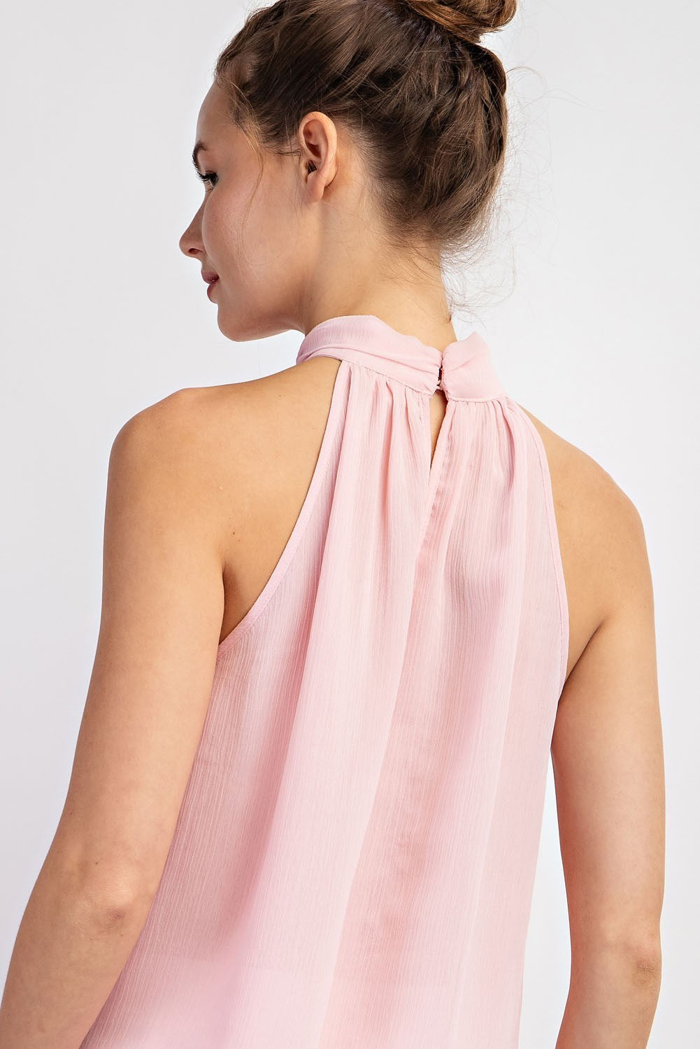 Rose Detail Halter Neck