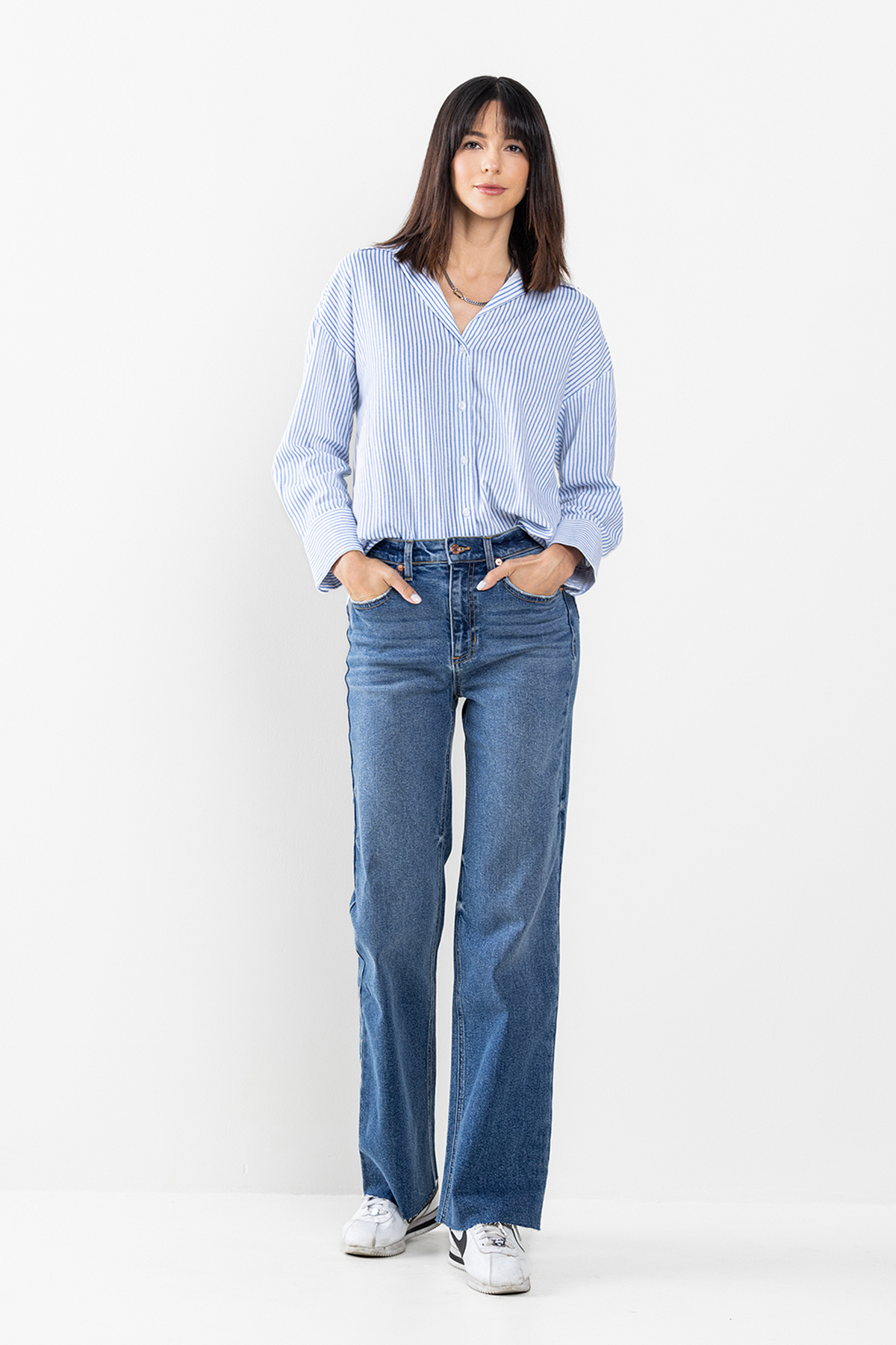 Blue Jean High Rise Wide Leg Jeans